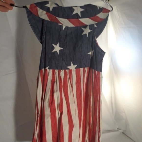 NWT Talbots kids Girls American Flag Dress Size 6 - Picture 2 of 7